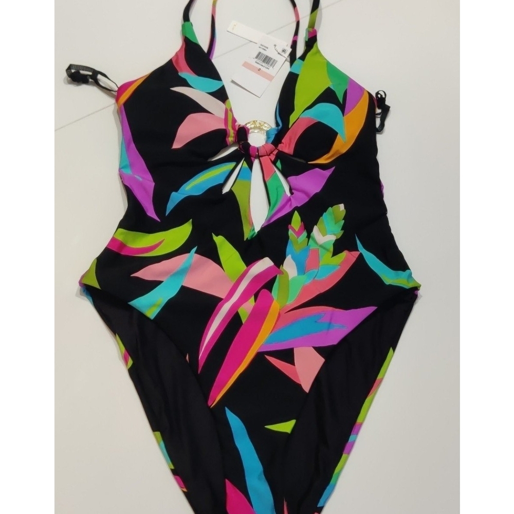 Trina Turk Multicolor Tropical One Piece Swimsuit